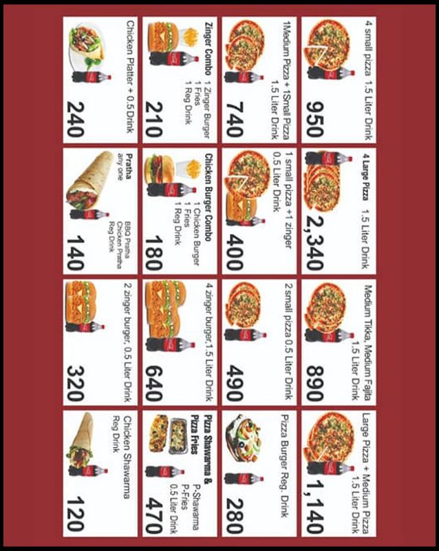 2nd Street Pizza & Fast Food menu
