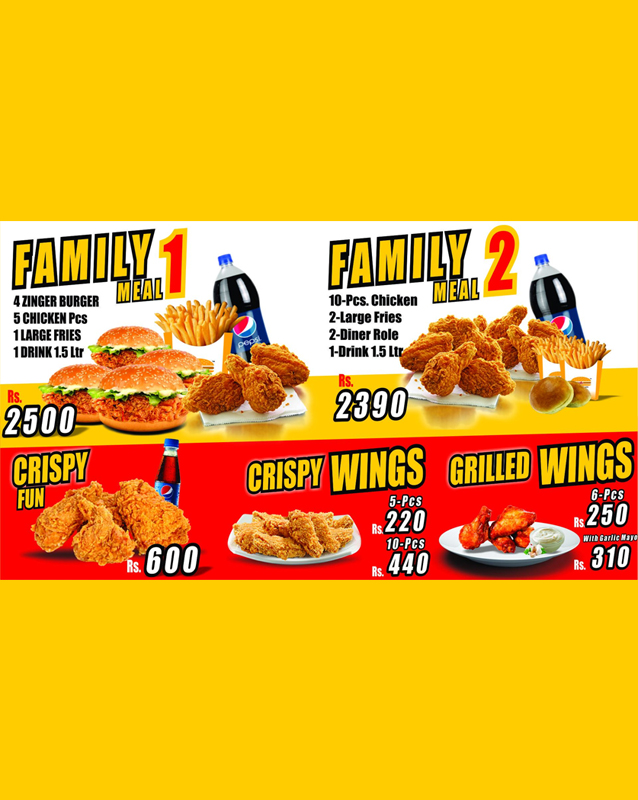 Ahmad Burger menu