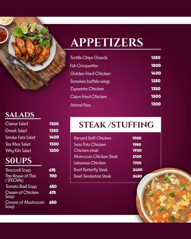 Al Nafoura menu