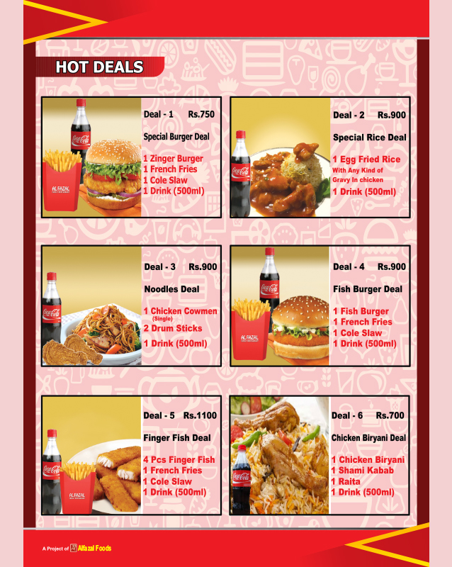 Al-Fazal Restaurant menu