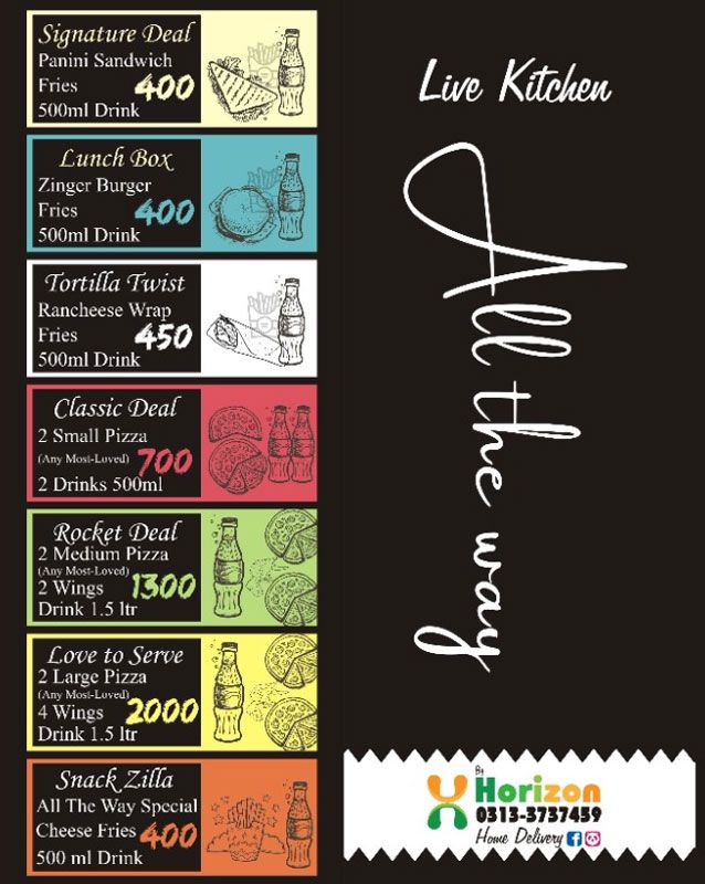 All The Way Kitchen menu