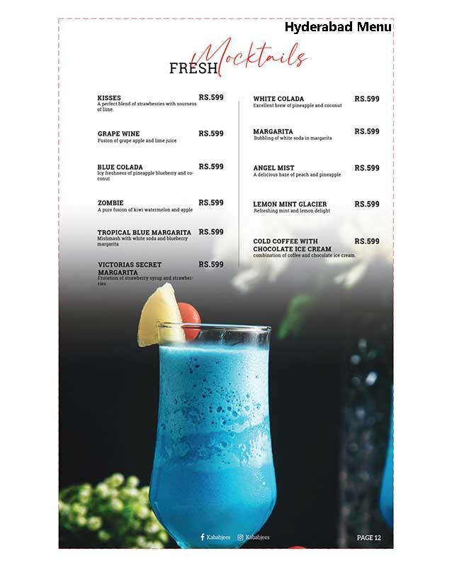 Kababjees menu