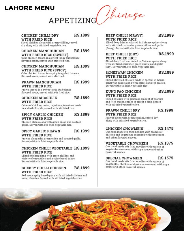 Kababjees menu