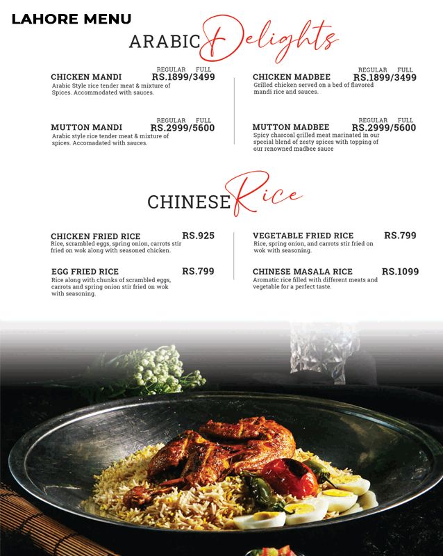 Kababjees menu