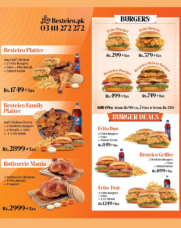Besteiro menu