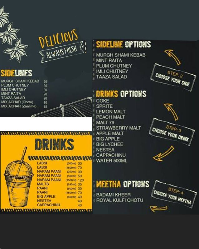 Bhatti Ka Dhaba menu