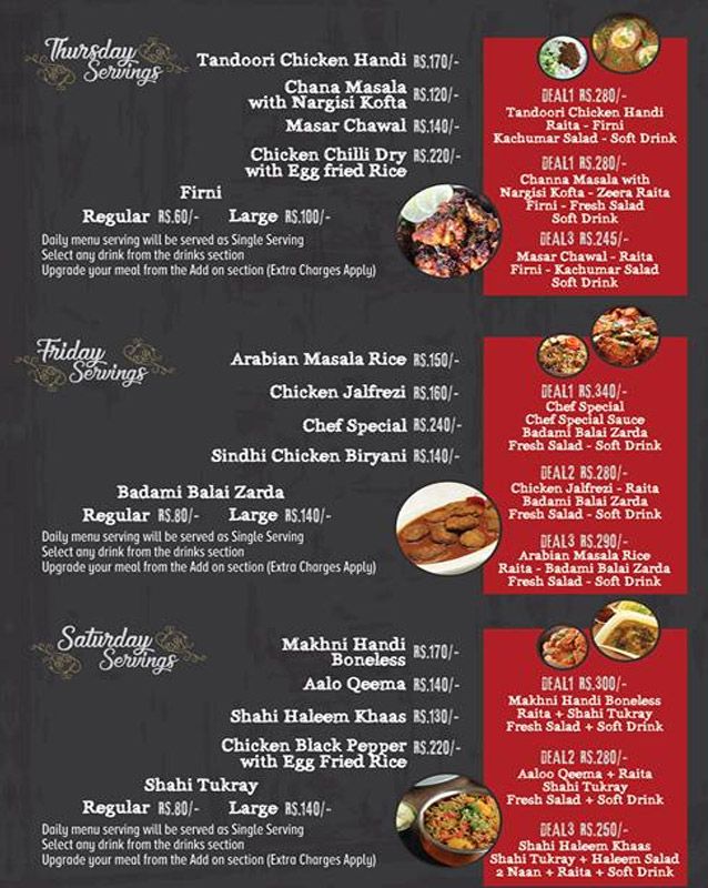 Bhook Piyaas menu