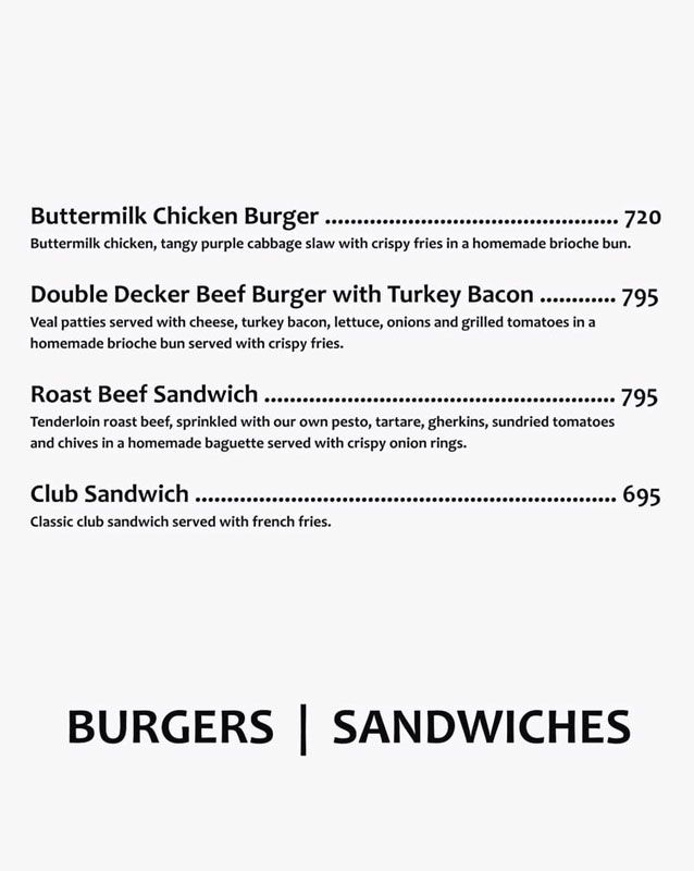 Bibi's Pink menu