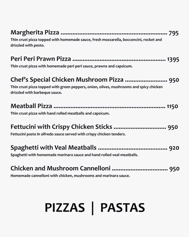 Bibi's Pink menu