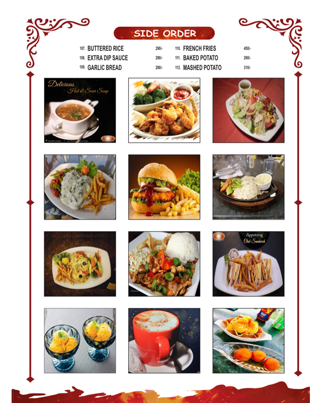Bistro 201 menu