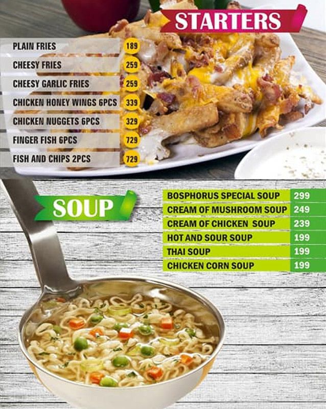 Bosphorus  menu