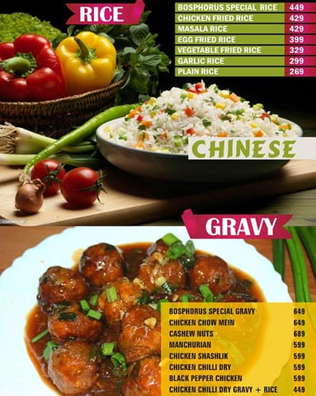 Bosphorus  menu