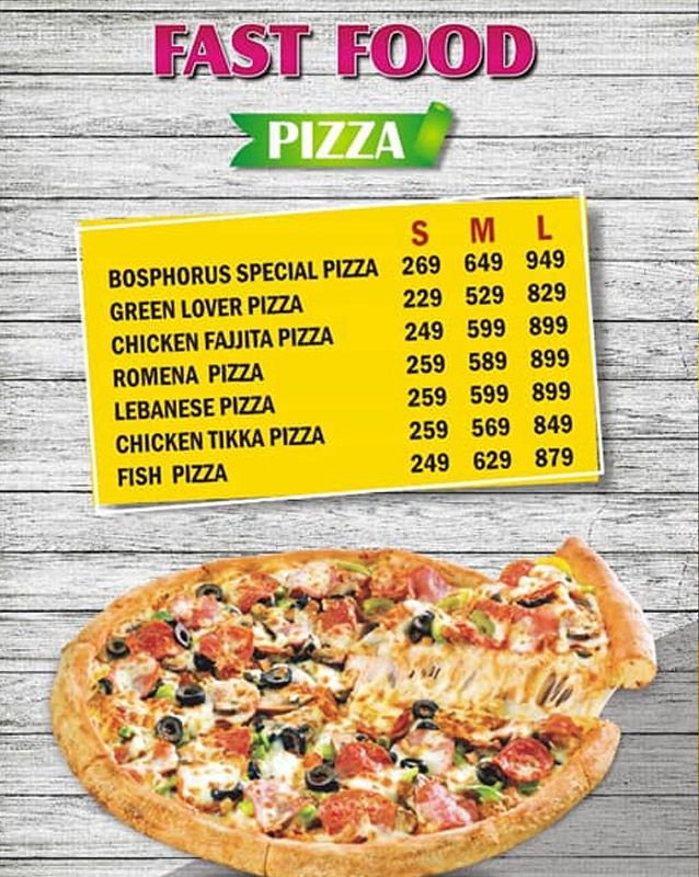 Bosphorus  menu