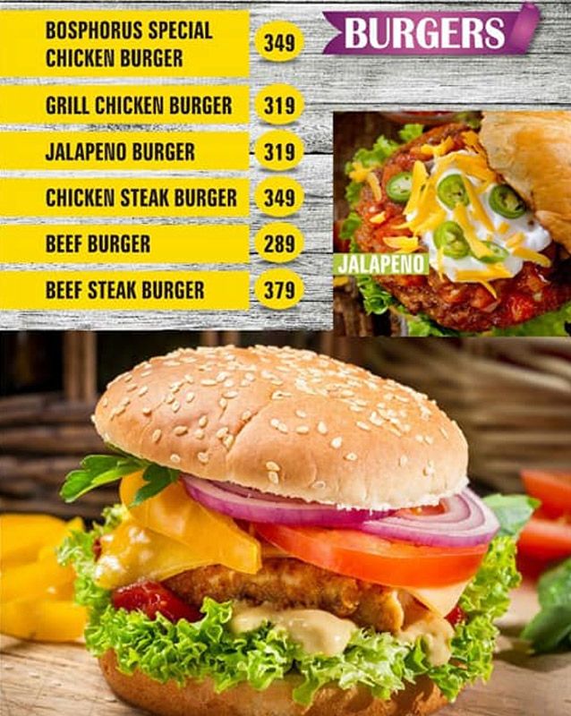 Bosphorus  menu