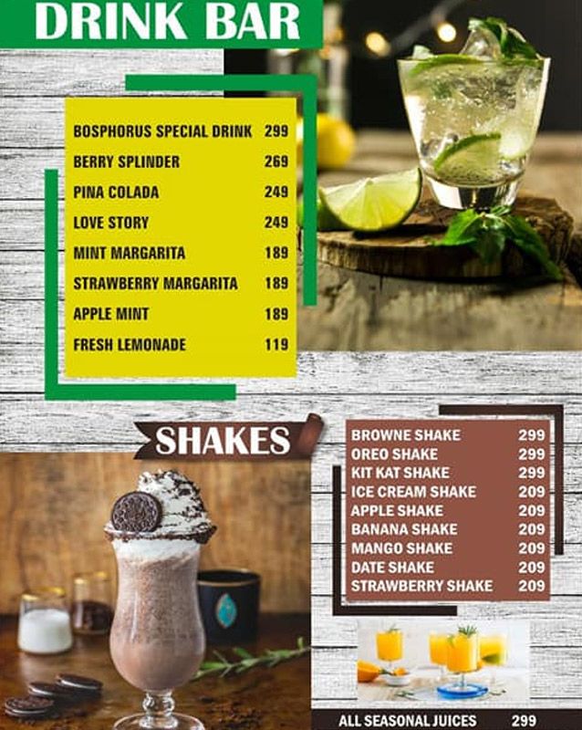 Bosphorus  menu