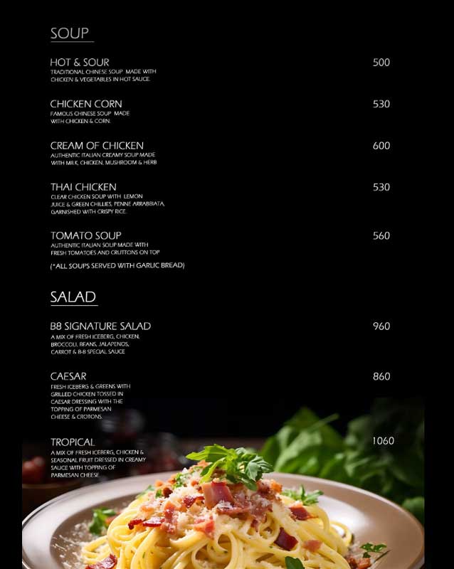 Boulevard 8 Food Court menu