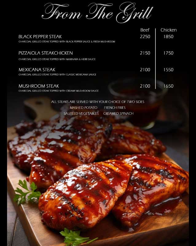 Boulevard 8 Food Court menu