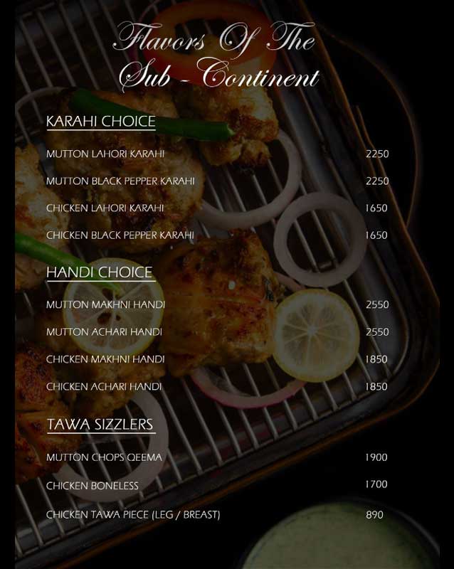 Boulevard 8 Food Court menu