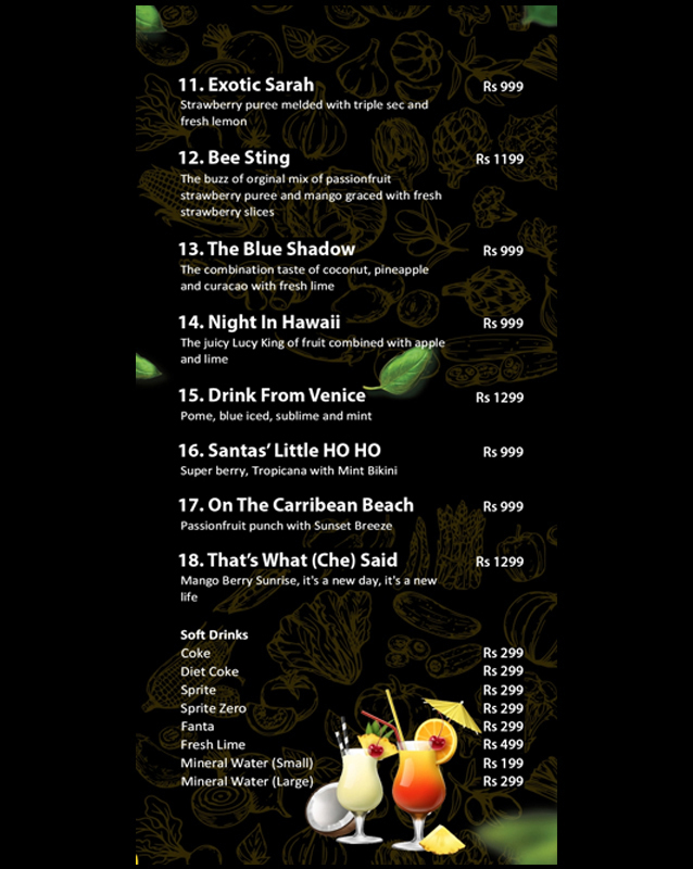 Bovinoes menu