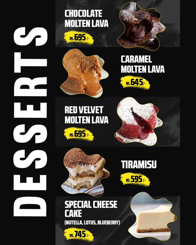 Bravos menu