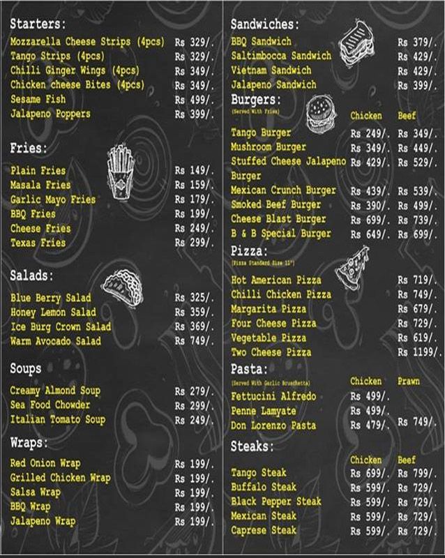 Bread & Bean Cafe & Grill menu