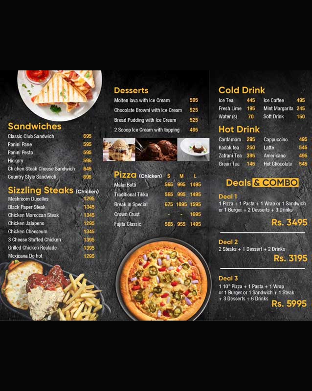 Breaking Bread menu