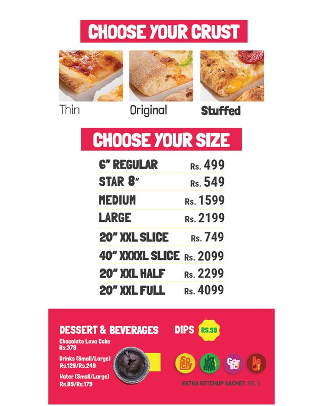 Broadway Pizza menu