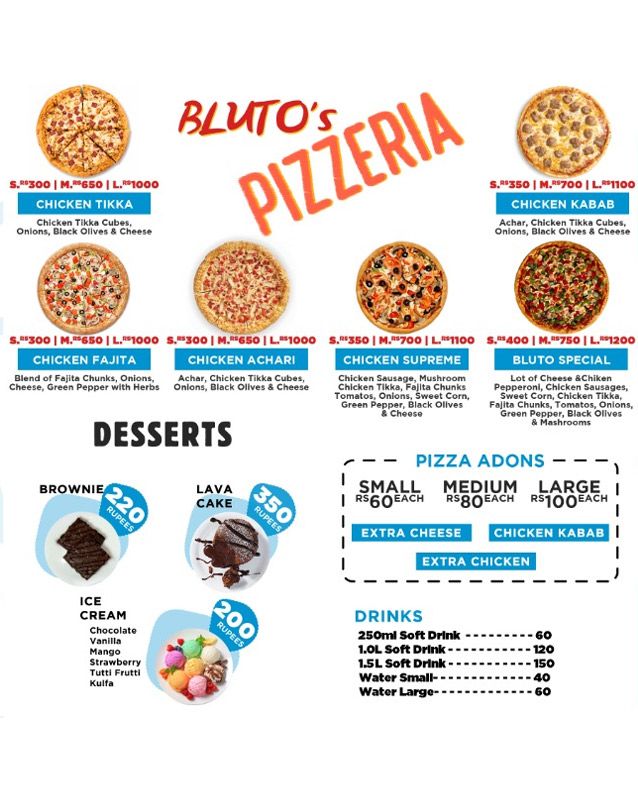 Brutus Burgers menu
