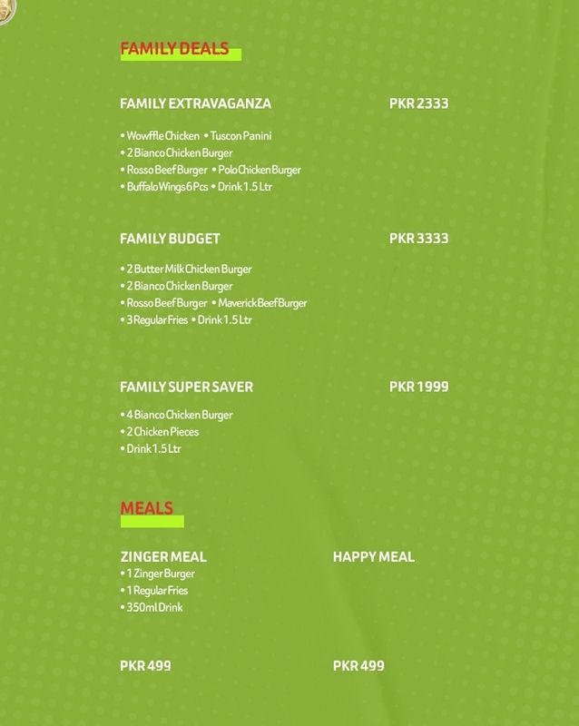 BSM menu