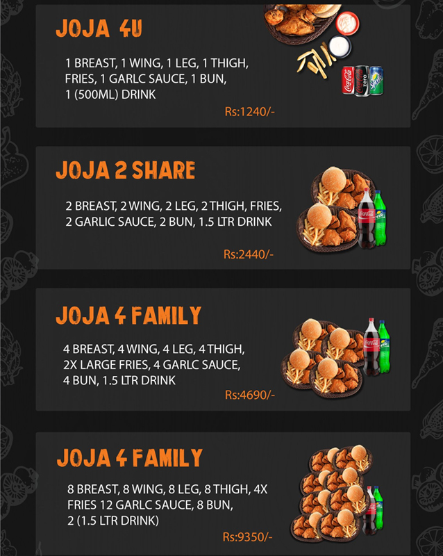 Bunjoja menu