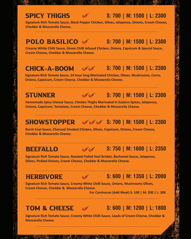 Buona Pizzeria menu