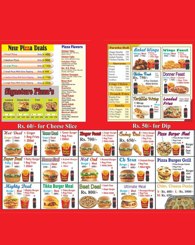 Burger Cottage menu