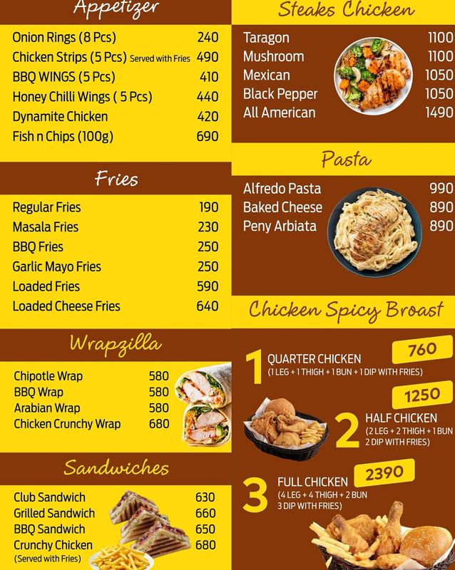 Burger Crowd menu