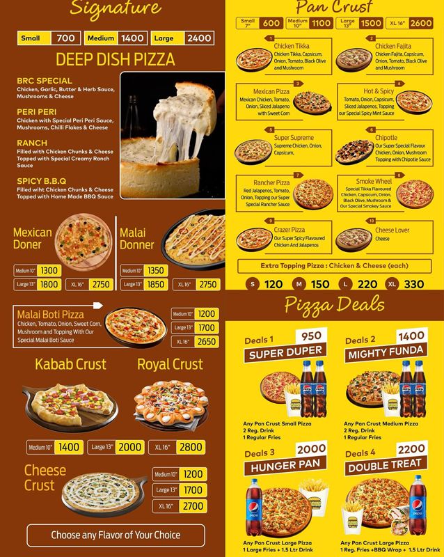 Burger Crowd menu