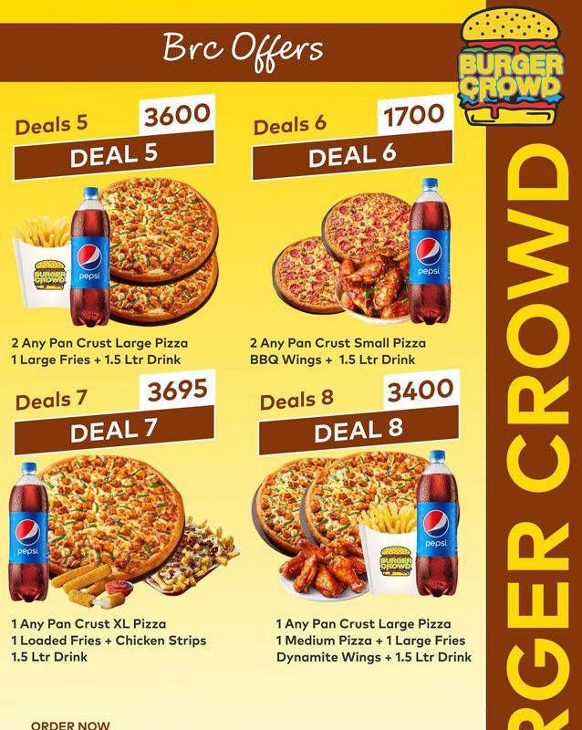 Burger Crowd menu