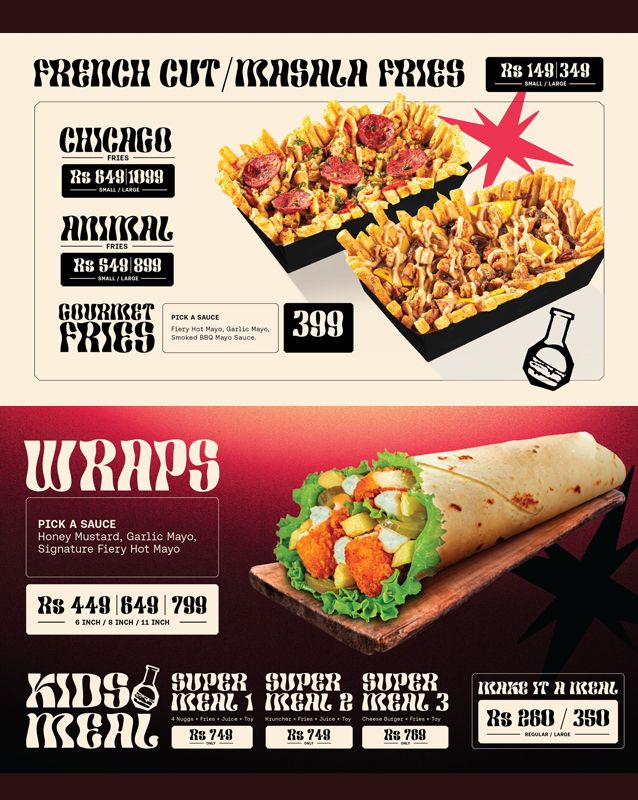 Burger Lab menu