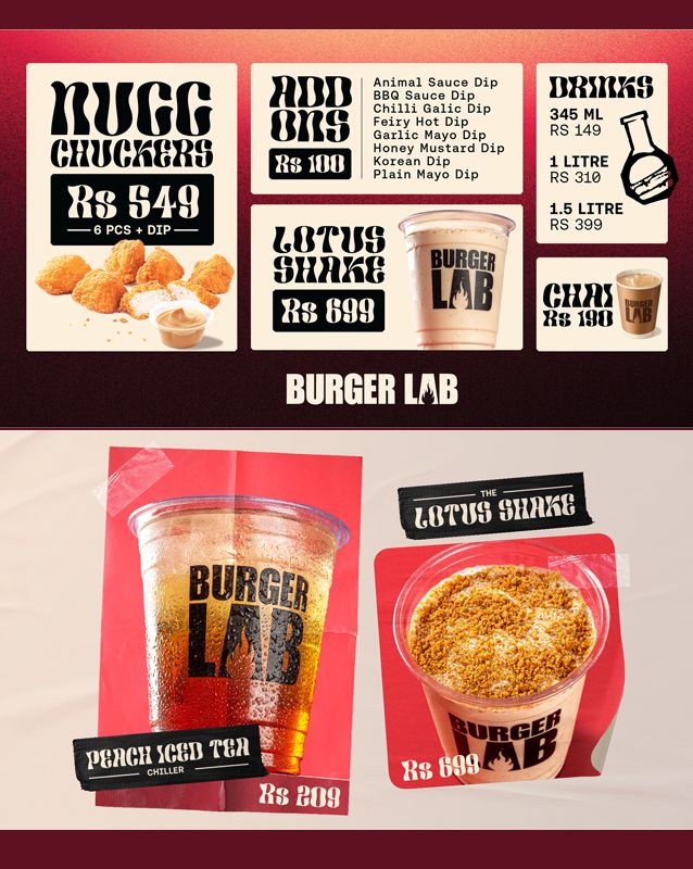 Burger Lab menu