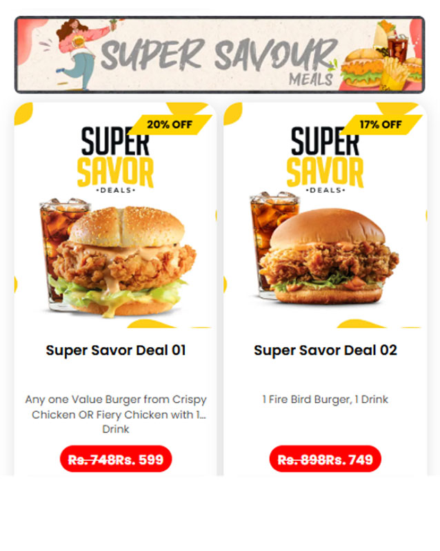 Burger O'Clock menu