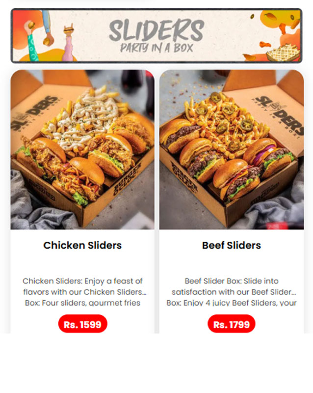 Burger O'Clock menu