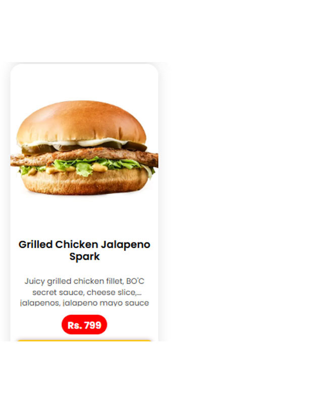Burger O'Clock menu