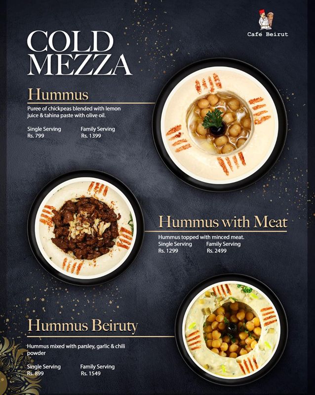 Cafe Beirut menu
