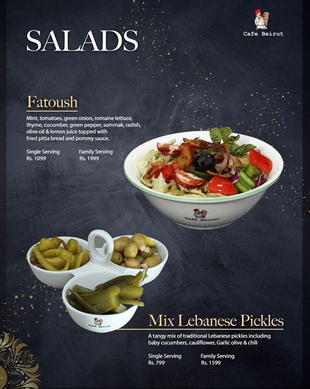 Cafe Beirut menu