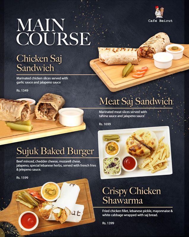 Cafe Beirut menu