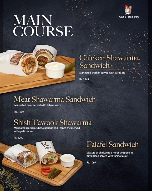 Cafe Beirut menu
