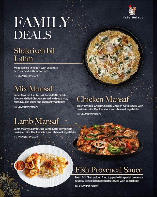 Cafe Beirut menu