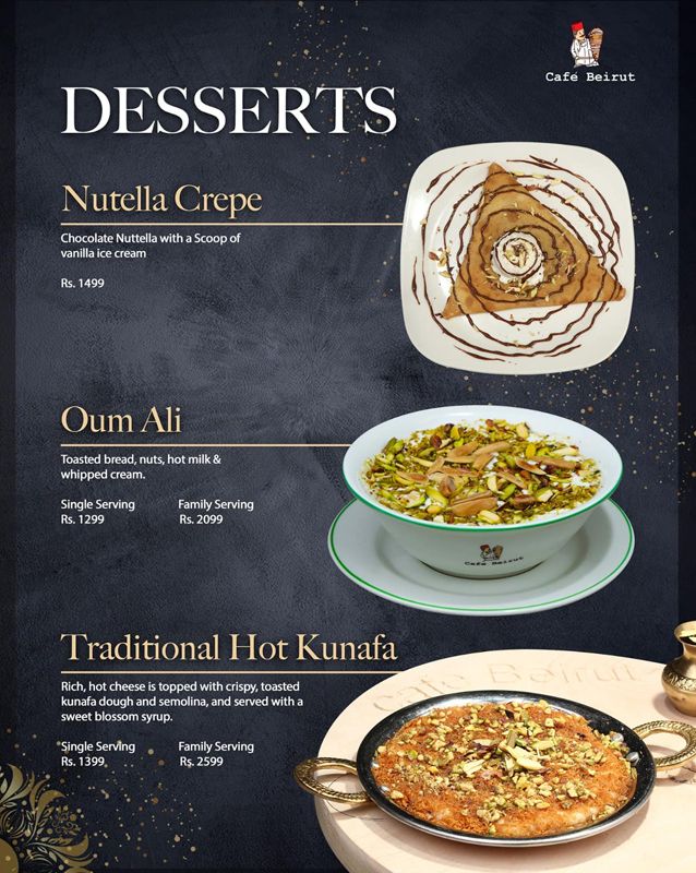 Cafe Beirut menu