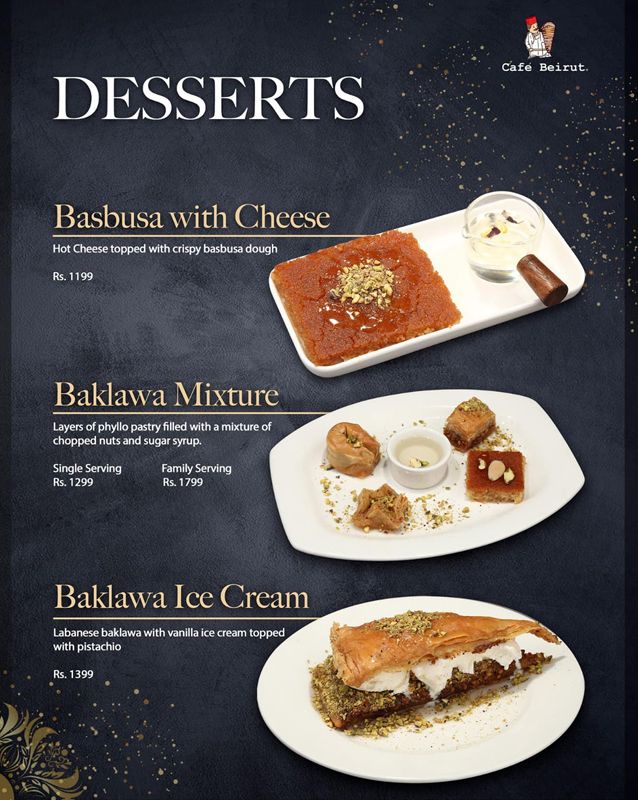 Cafe Beirut menu