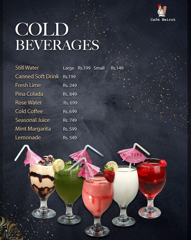Cafe Beirut menu
