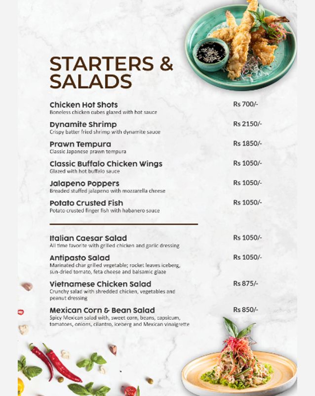 Cafe De Brando menu