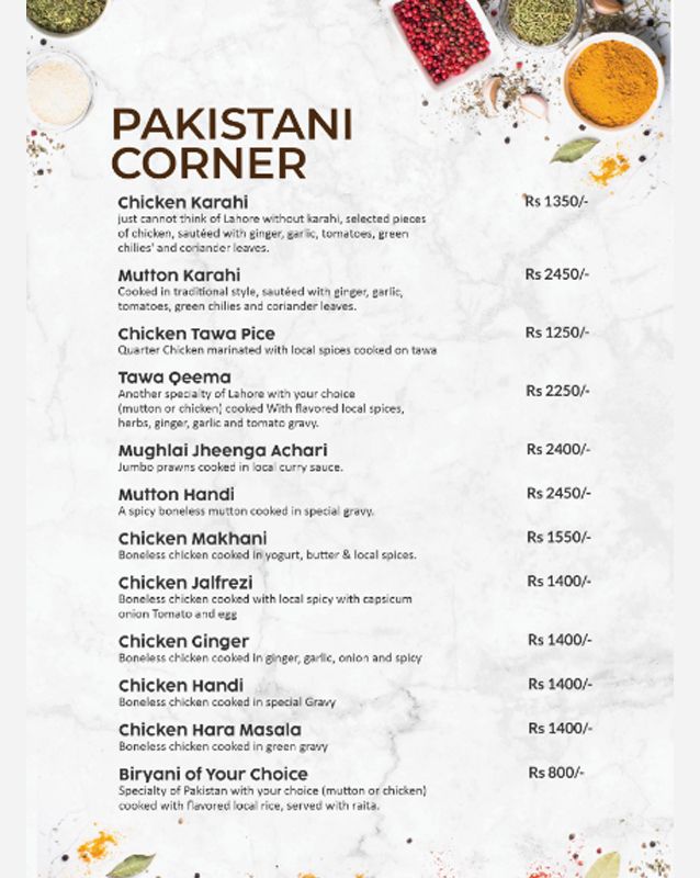 Cafe De Brando menu